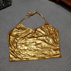 Gold Halter Top